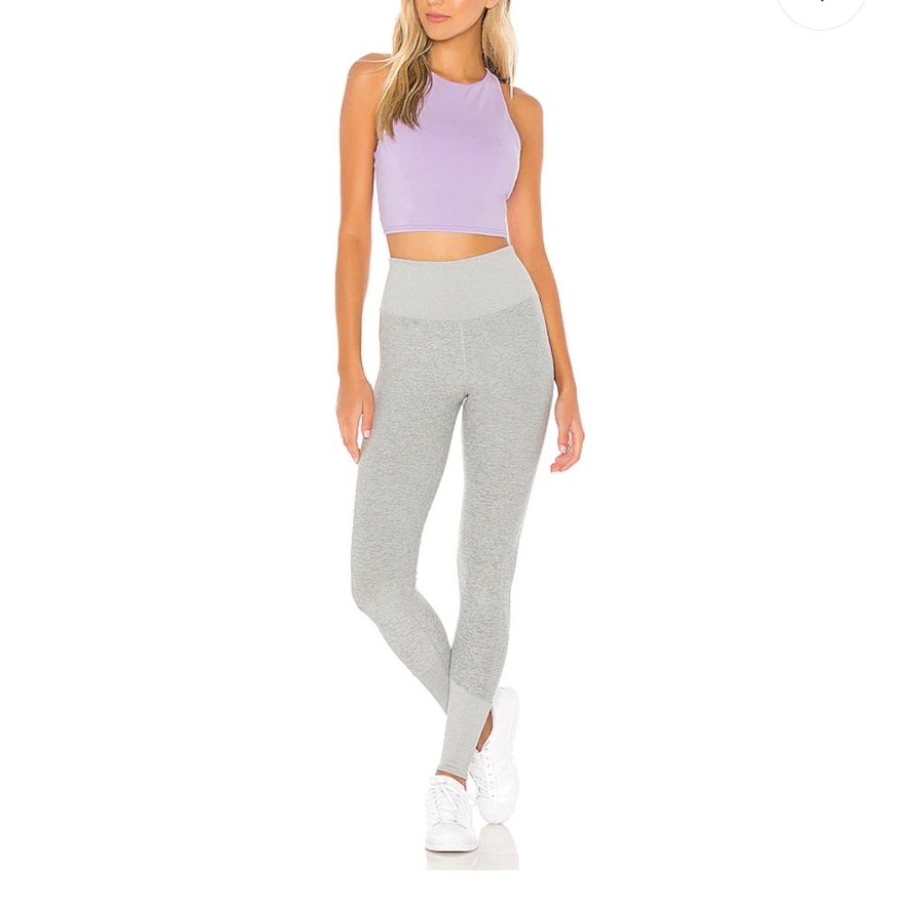 Alo Yoga Ribbed High Waist Lounge Legging in Zinc Heather 🤍